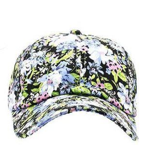 Blue Floral Snapback Hat Cap